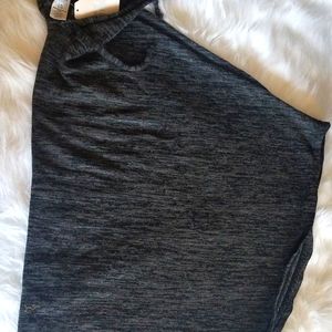 Gray hoodie poncho
